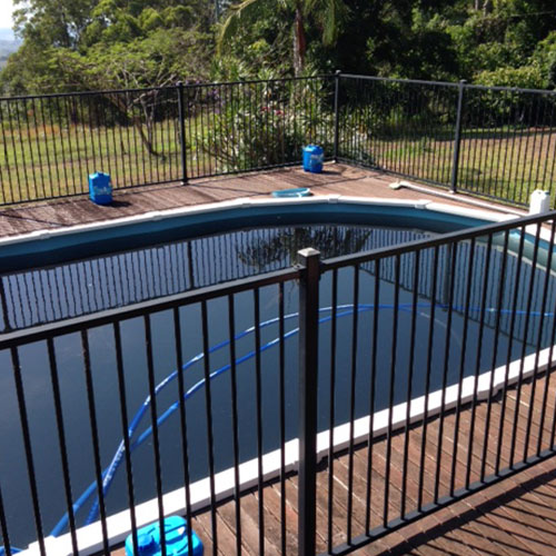 Manganese turns pool water black