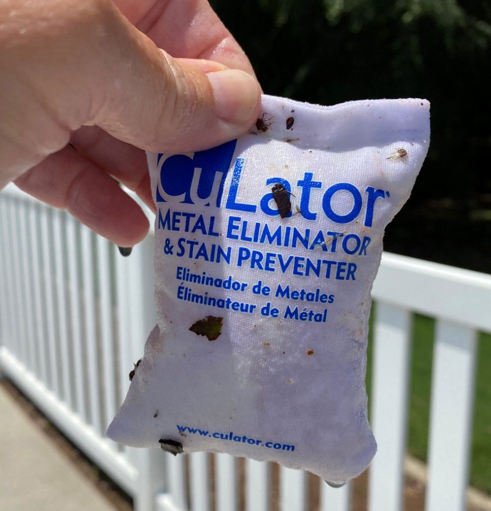 Used CuLator with cobalt trapped inside the bag.