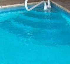Pool stair stains removed