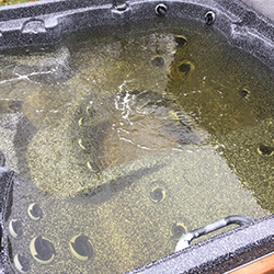 Brown Pool Water in Hot Tub