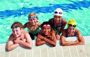 Beautiful Children in Swimming Pool