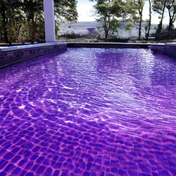 Clear Purple Pool Water Solution